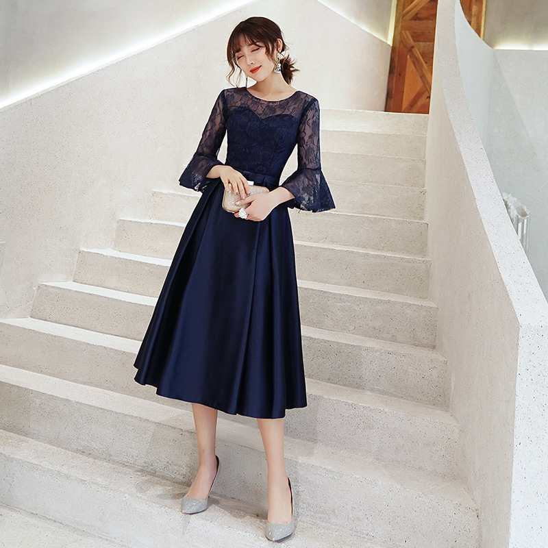 Elegant Midi-length Evening Gown For The Annual Gala photo 3