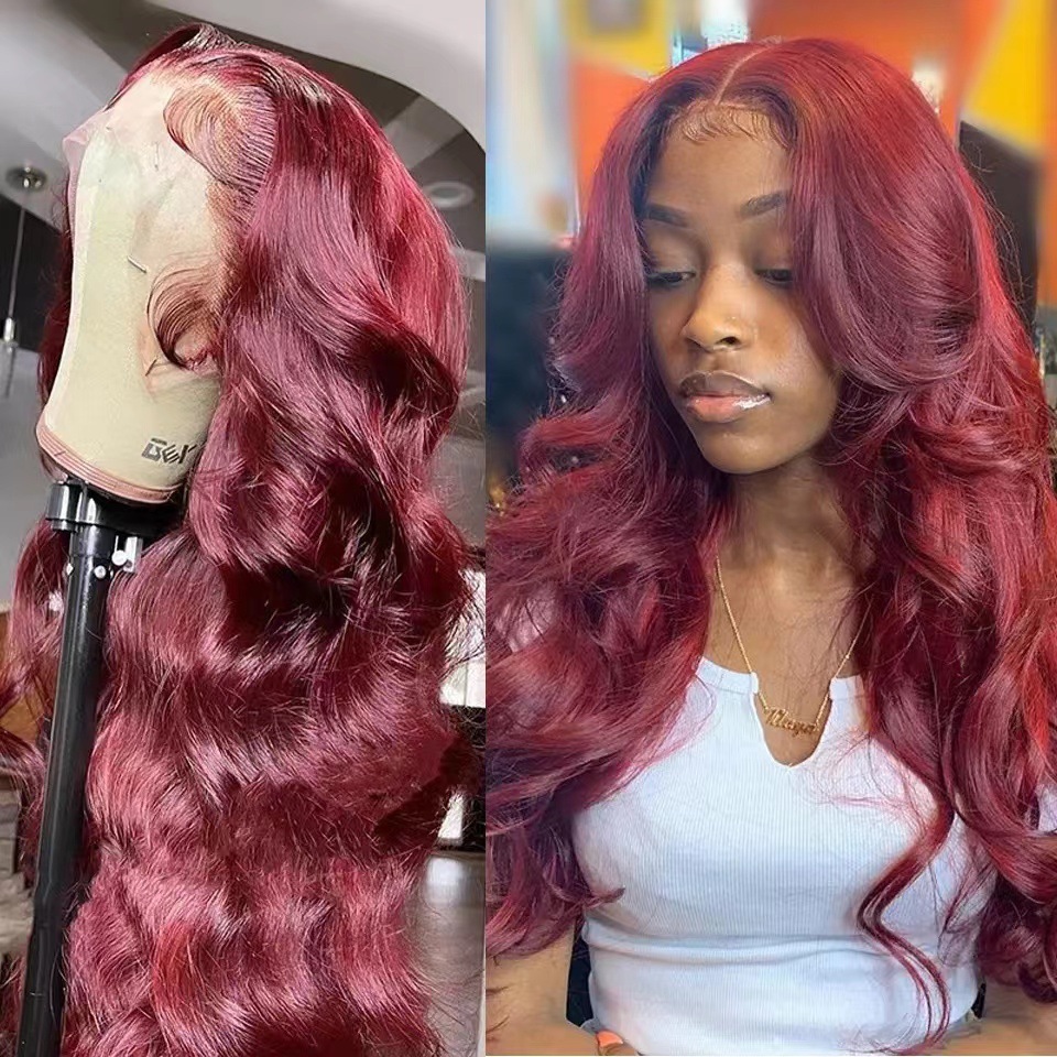 Dark Brown Large Wave Lace Front Wig Synthetic Headpiece photo 8