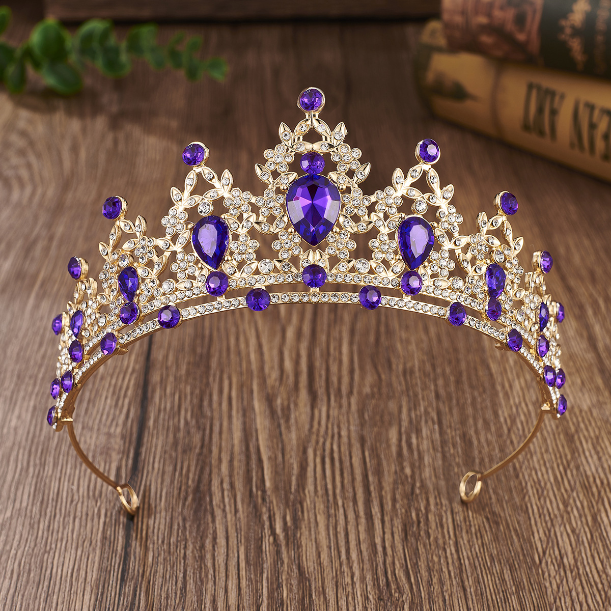 Rhinestone Headband Alloy Crown Wedding Dress Accessory photo 5