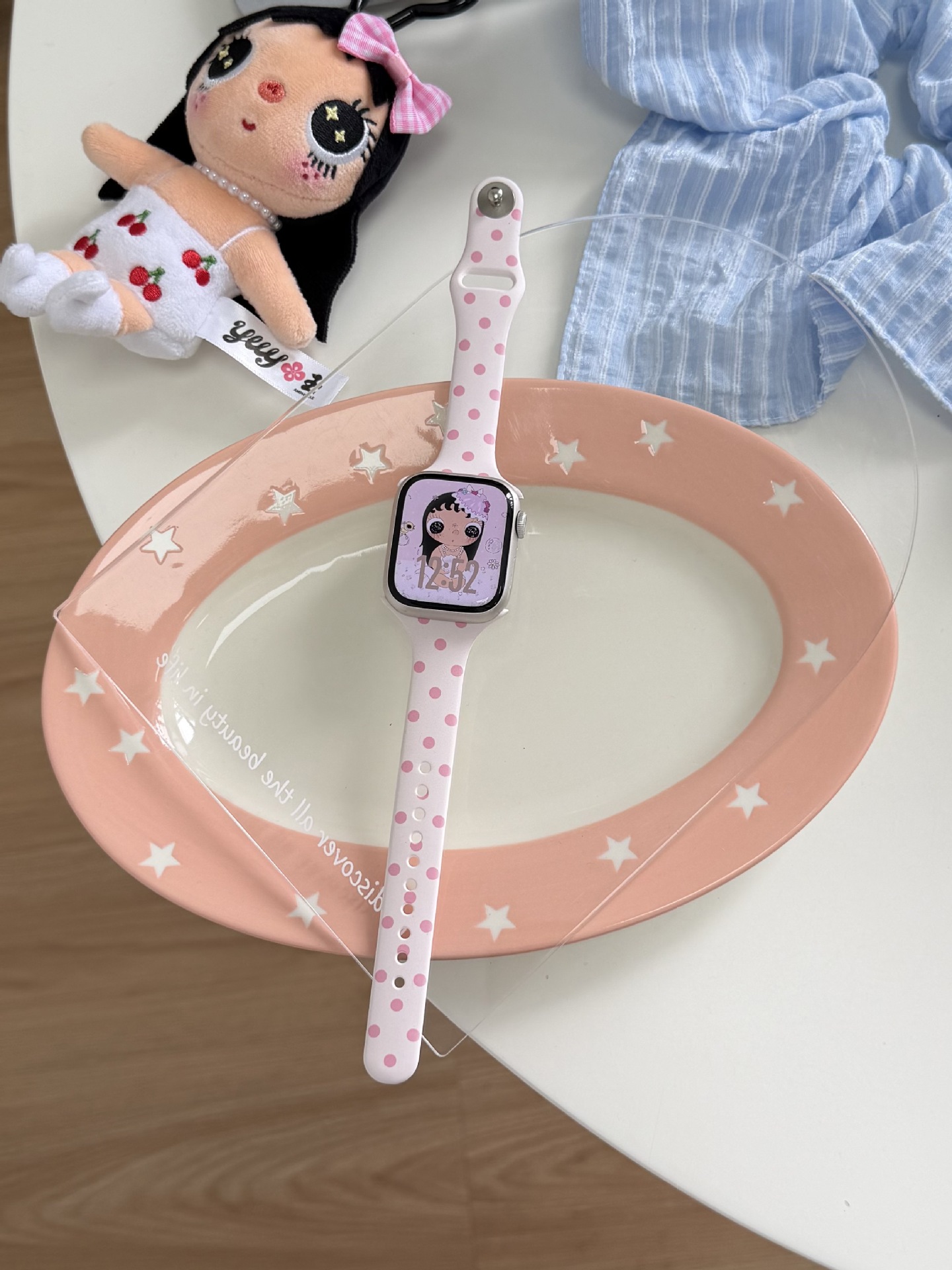 Polka-Dot Macaron Silicone Thin Watch Strap photo 2