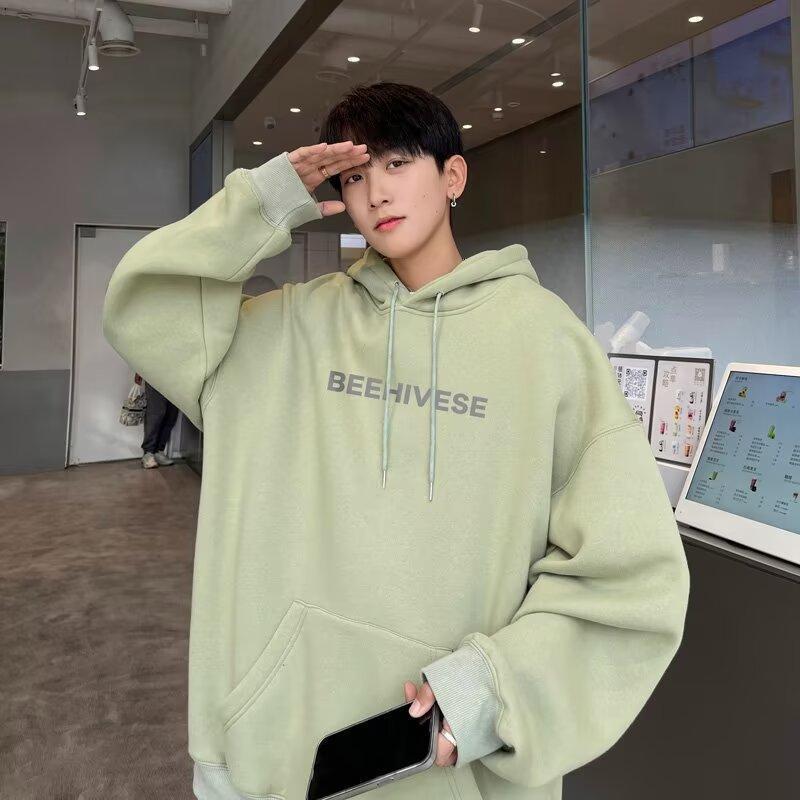 Solid-color Hooded Sweatshirt For Men Fallwinter Style photo 5