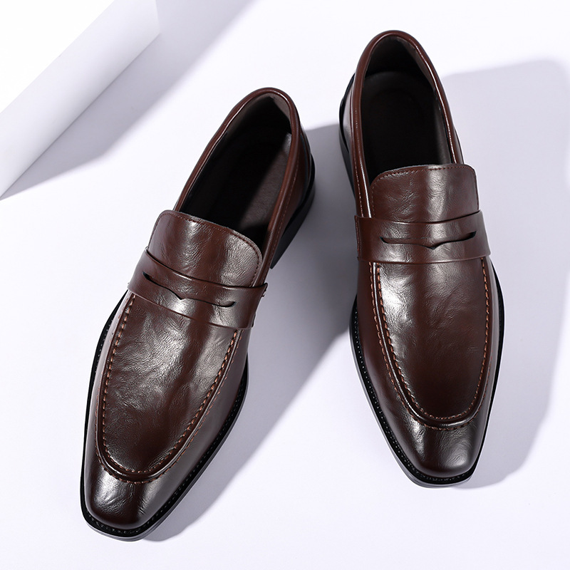 Large-size Slip-on Mens Leather Shoes Classic For Business photo 3
