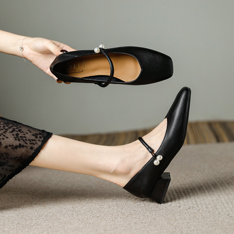 Women's Chunky-heeled Square-toe Mary Jane Shoes photo 7
