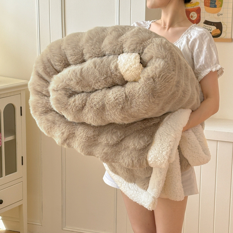 Bubble Double-layer Blanket Thickened For Warmth photo 3