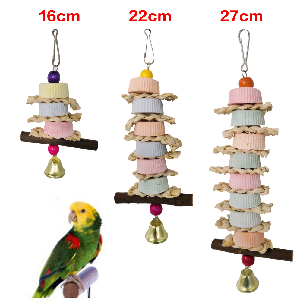Parrot Calcium Supplement Bite Grinding Stone Bite String Straw Corn Husk Toy photo 4