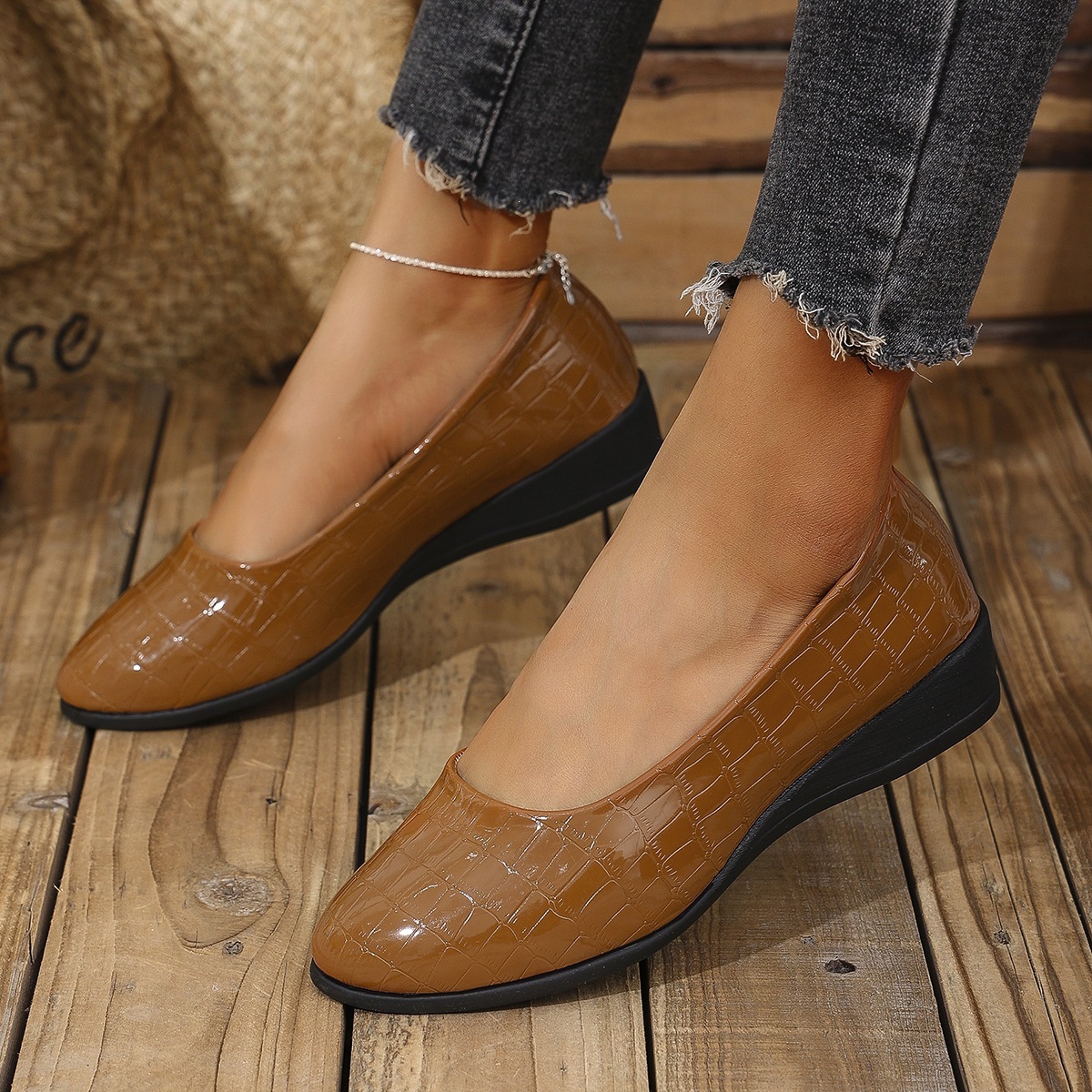 Flat Loafers Casual European And American Style Low-cut Shoes For Outdoor Wear photo 7