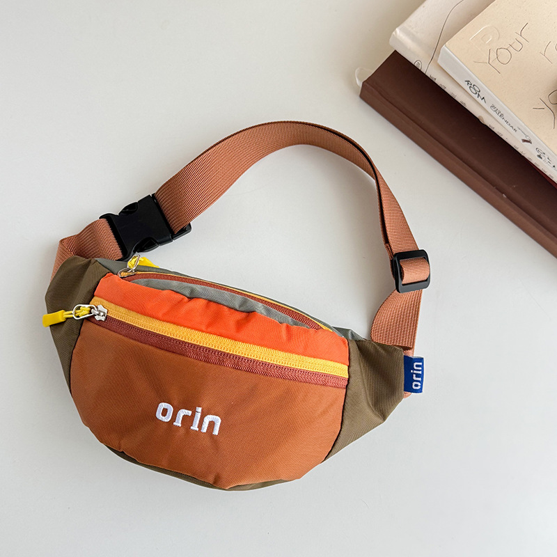 Childrens Trendy Color-block Outdoor Casual Crossbody Backpack photo 7