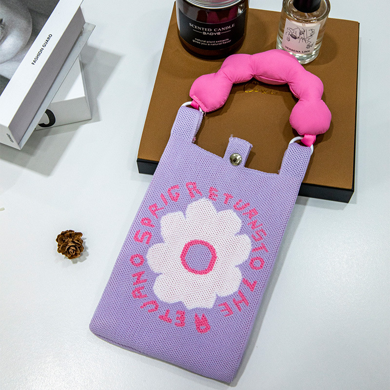 High-end Women's Knitted Phone Bagversatile And All-match photo 2