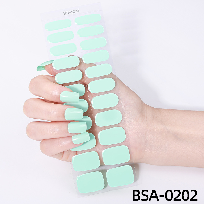 Solid-color Waterproof No-seal Nail Stickers photo 7
