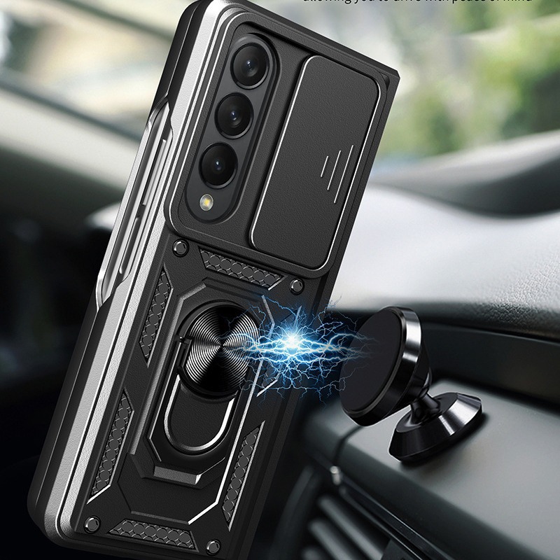 Sliding Window Lens-ring Bracket Drop Proof Protective Phone Case photo 1