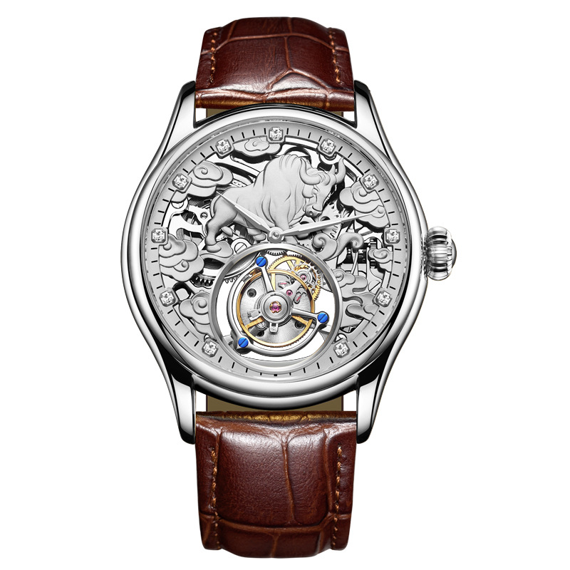 Double-sided Gemstone Glass Mechanical Watch photo 8