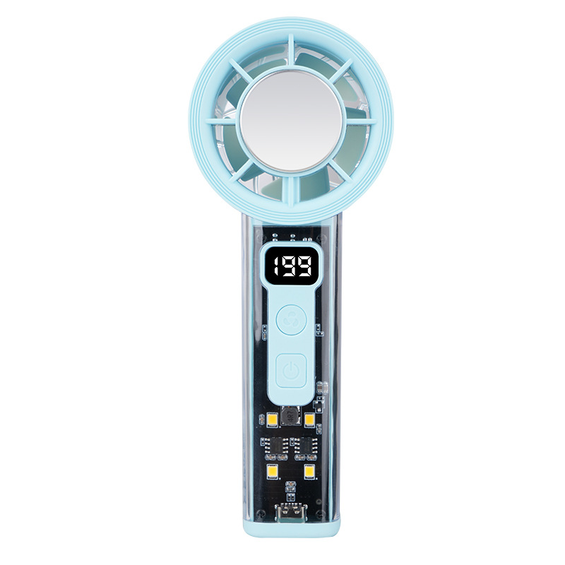High-Speed Handheld Mini Fan With Digital Display Ice-Cooling Portable For Outdoor And Desk Use photo 3