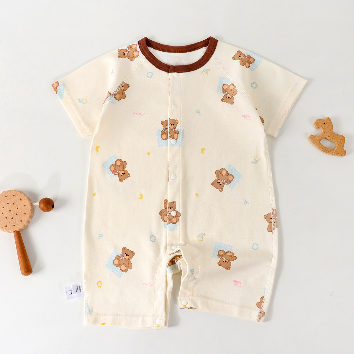 Fashionable Newborn Long-sleeve Bodysuit Loungewear photo 5