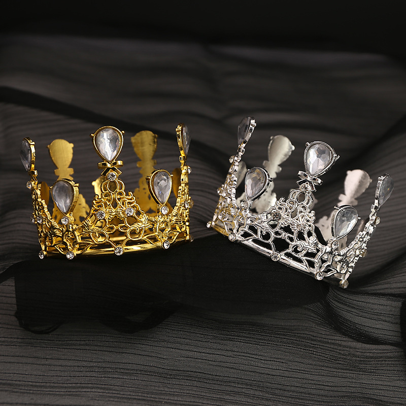 Round Crown Alloy Rhinestone Hair Accessory photo 1