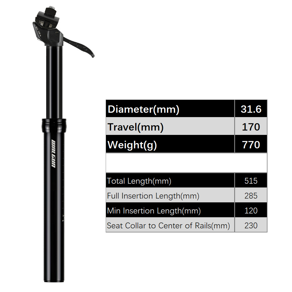 WALGUN Dropper Seatpost For Mountain Bikes photo 5