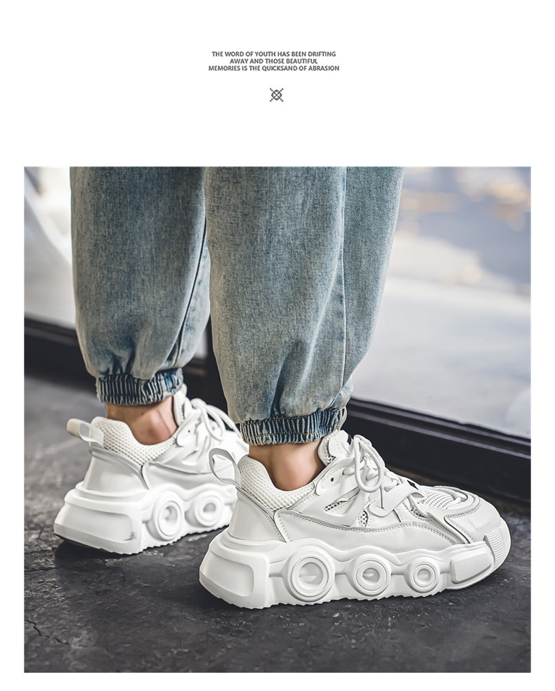 Men's Breathable Mesh Thick Sole Height Increasing Fashion All-match Casual Sneaker photo 7