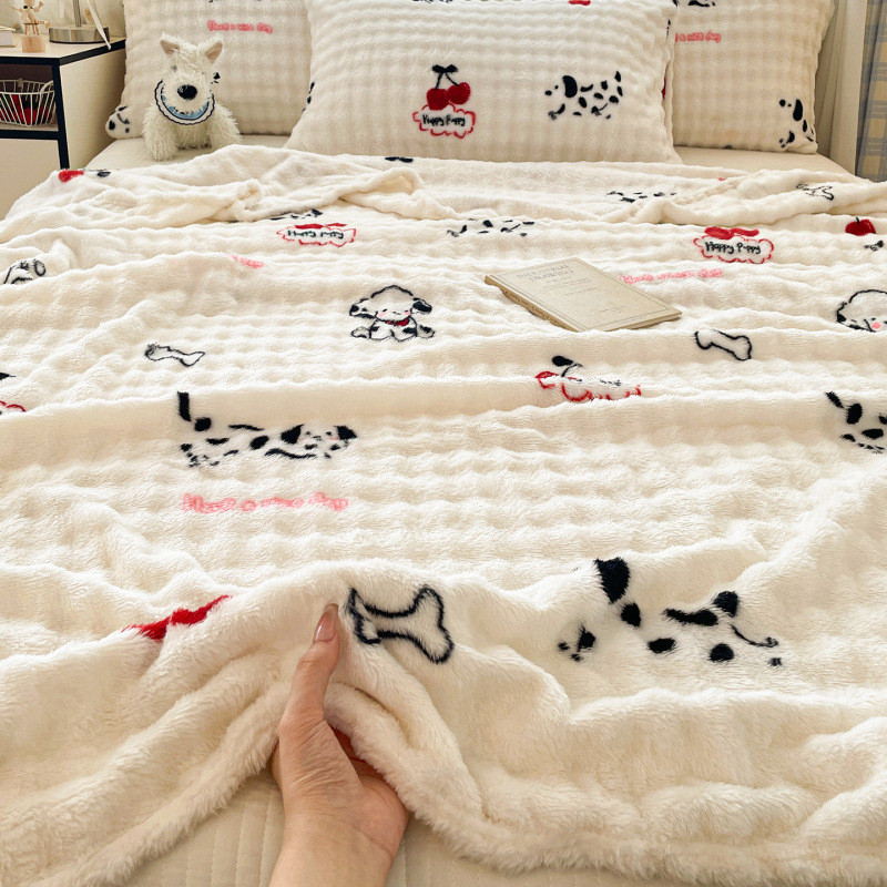 Leopard-print Bubble Fleece Blanket For Office Naps photo 7