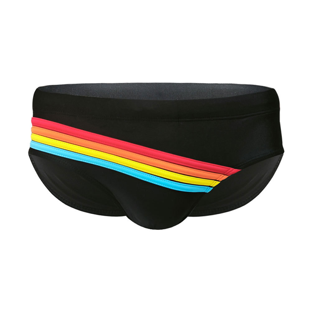 Triangular Three-dimensional Rainbow Swim Trunks Simple Stylish And Form-fitting photo 3