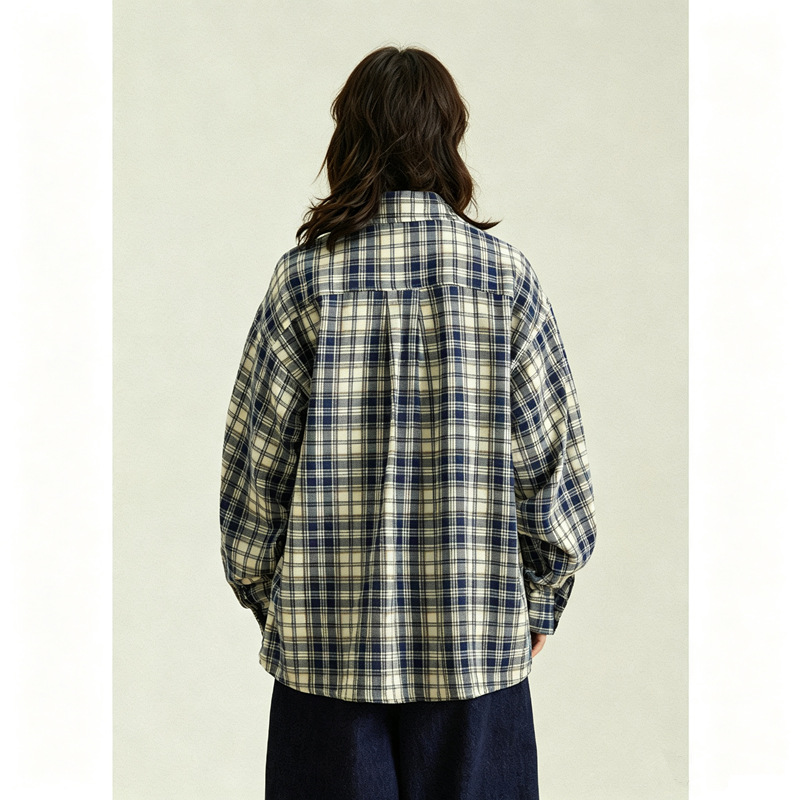 American-style Casual Men's Striped Long-sleeve Shirt photo 6