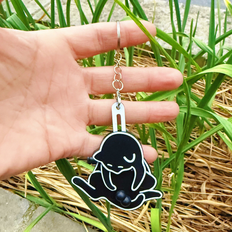 Genuine Creative Pull-out Egg Cat Keychain Pendant photo 7