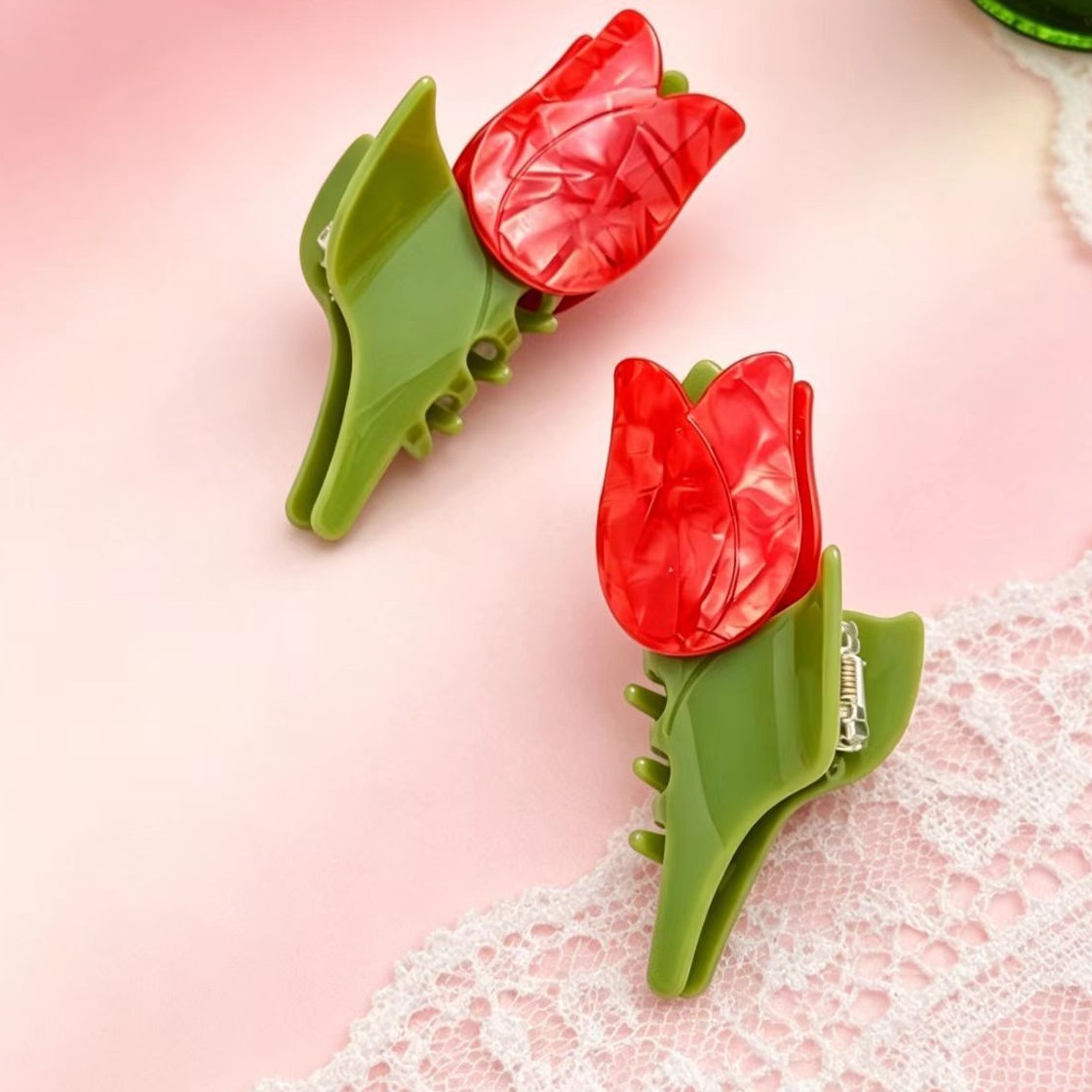 Women's Fashion Versatile Tulip Flower Style Hair Clip photo 2