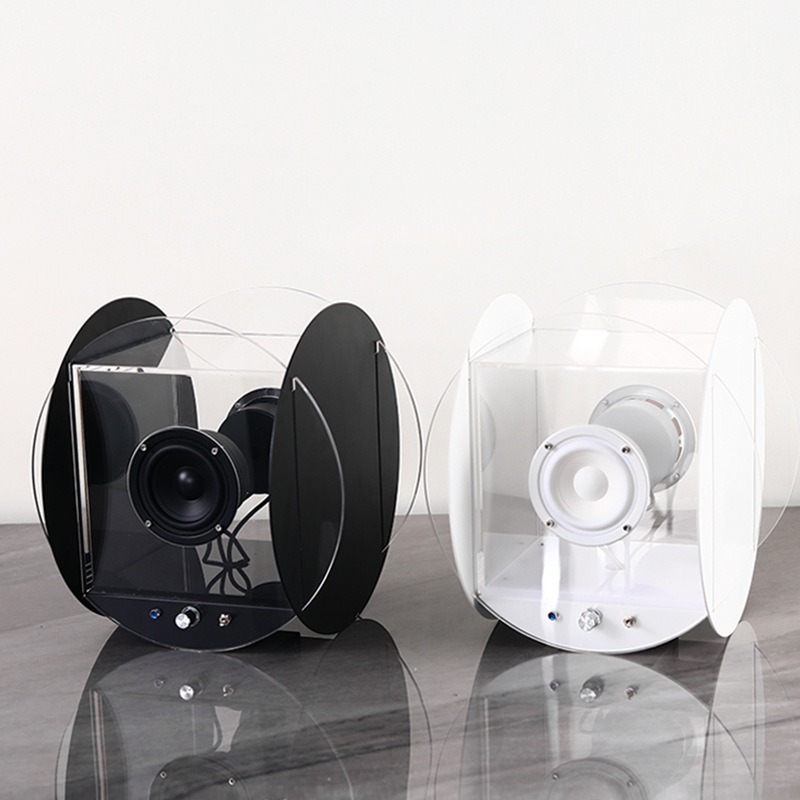 Creative Minimalist Acrylic Retro Bluetooth Round Speaker Ornament photo 1