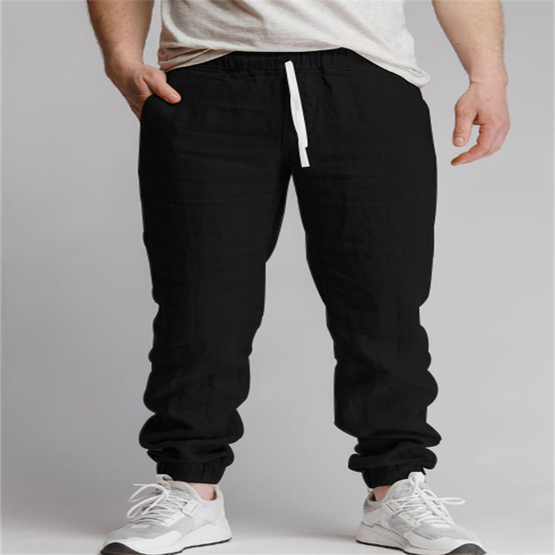 Solid-color Drawstring Outdoor Casual Breathable Jogger Pants With Elastic Cuffs photo 3