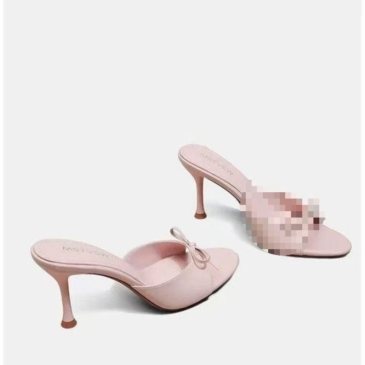 Stiletto-heeled Open-toe High Heels With Bow Detail Summer French-style Sandals For Women photo 2