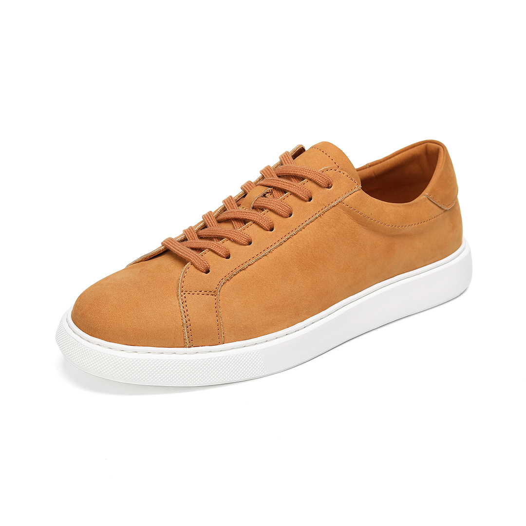 Washed Leather Sneakers Mens Casual Leather Shoes photo 6