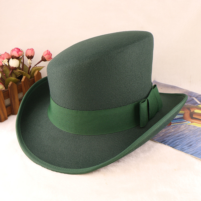 Womens Fashionable Rolled-brim Felt Wool Hat photo 6