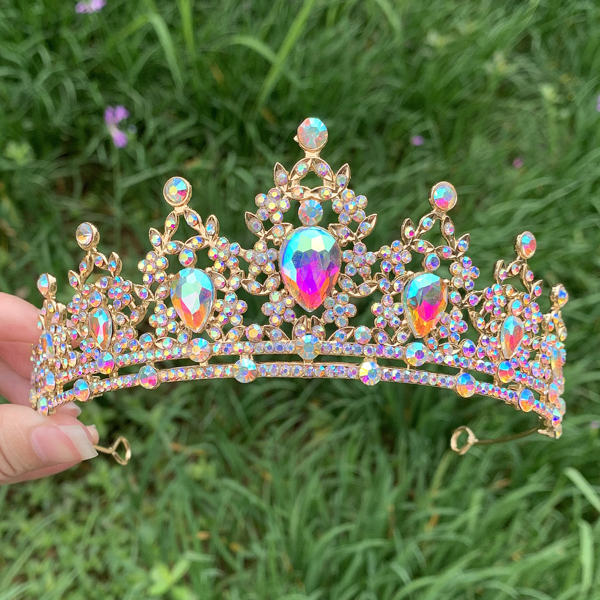 Rhinestone Headband Alloy Crown Wedding Dress Accessory photo 7