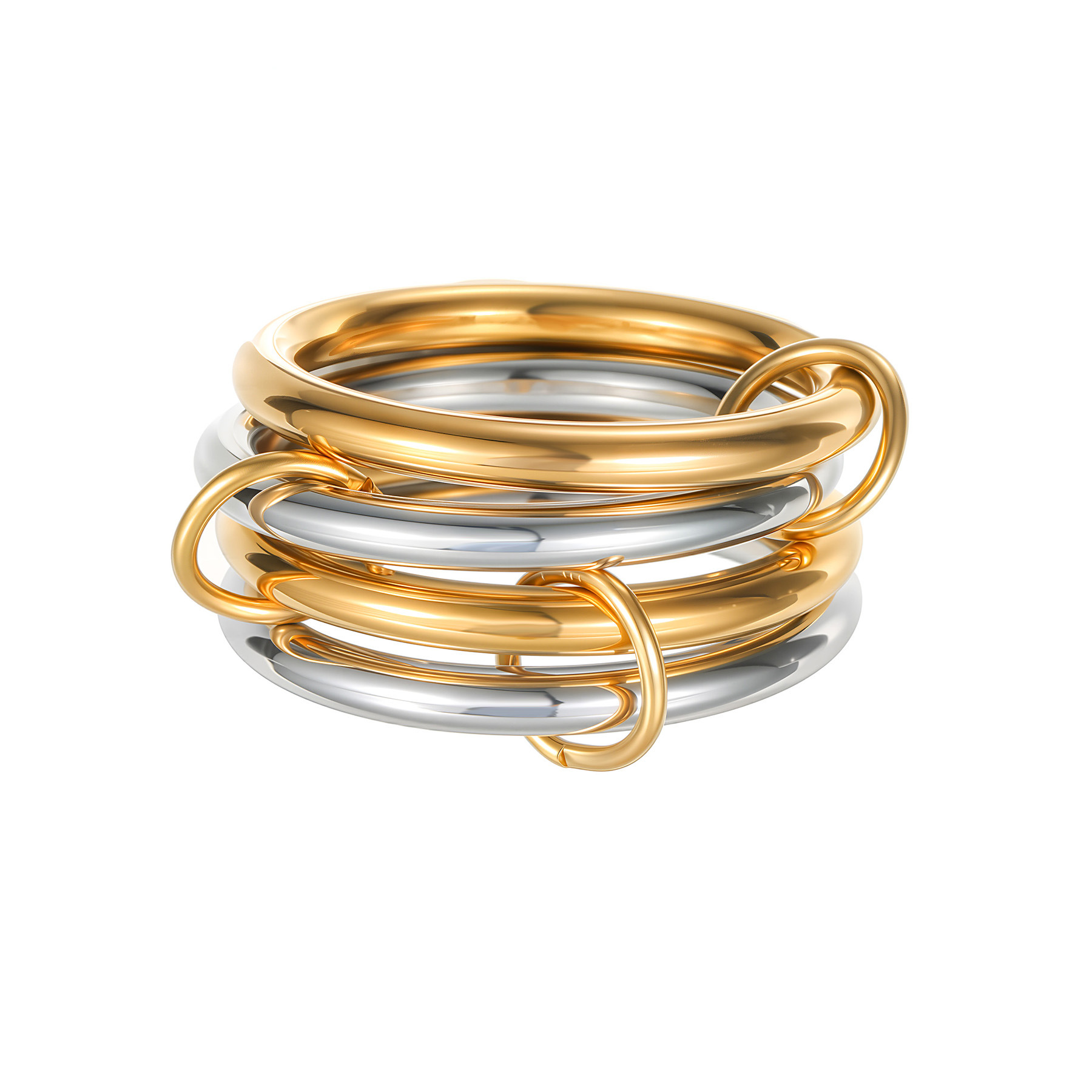Four-layer Stacked Multi-ring Ring For Women photo 4