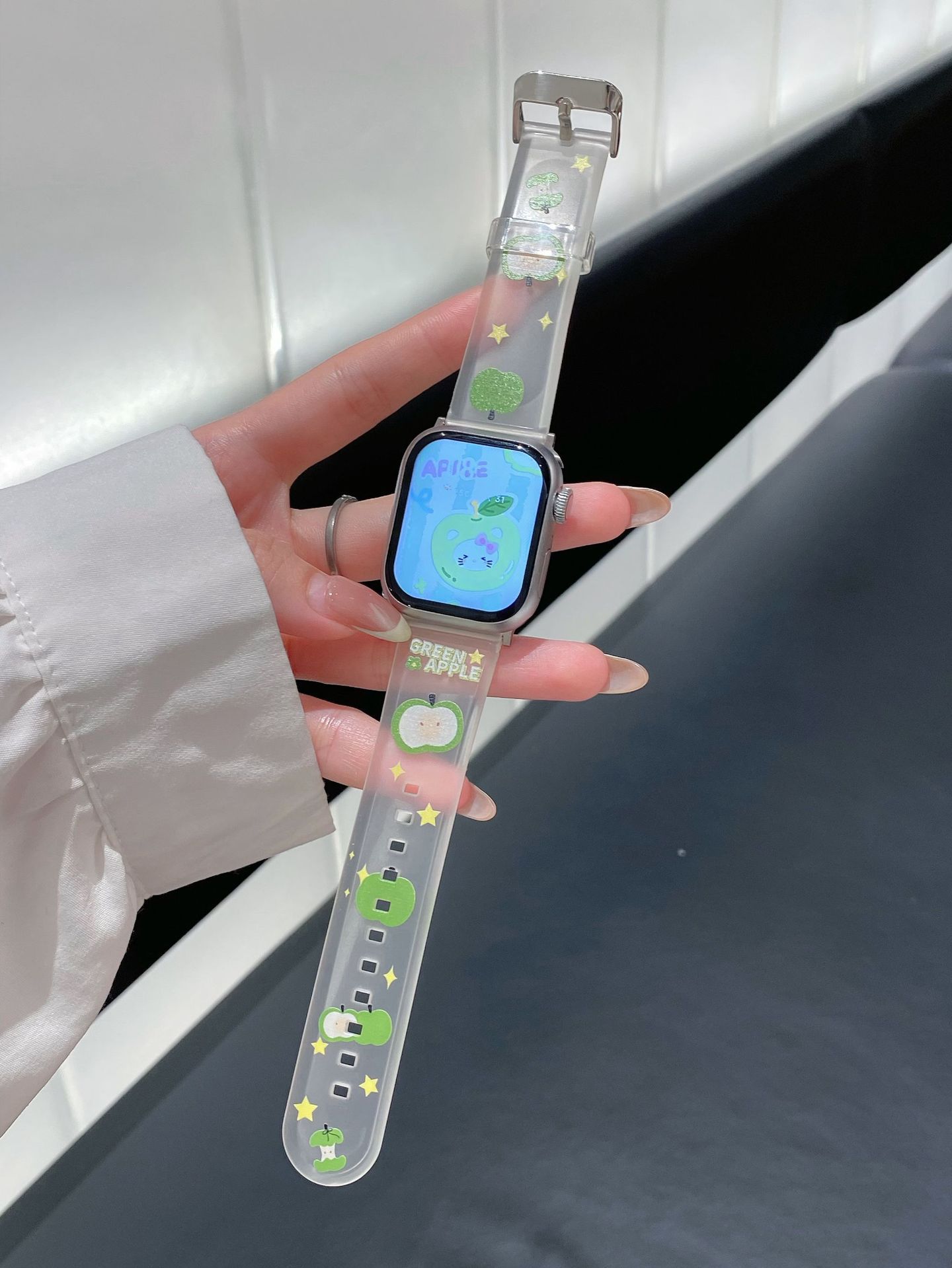 Cartoon Green TPU Watch Strap Suitable For photo 3