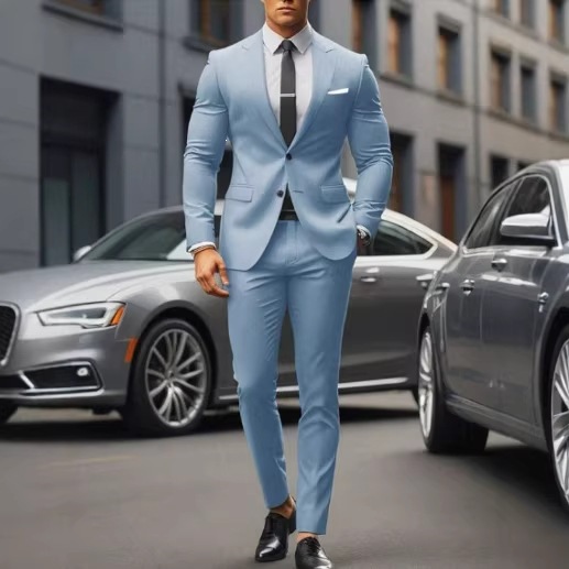 New Mens Casual Suit With Double-breasted Design photo 1