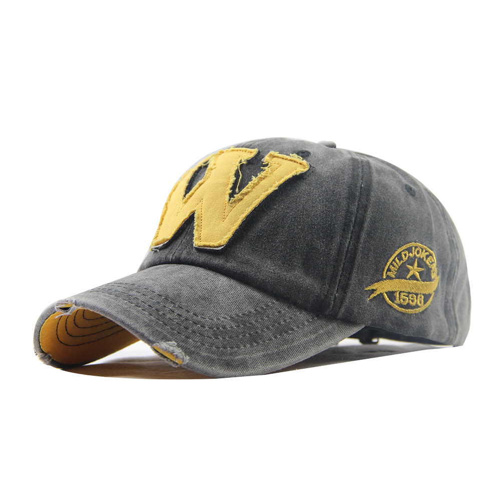 W-letter Hat Distressed Baseball Cap photo 7