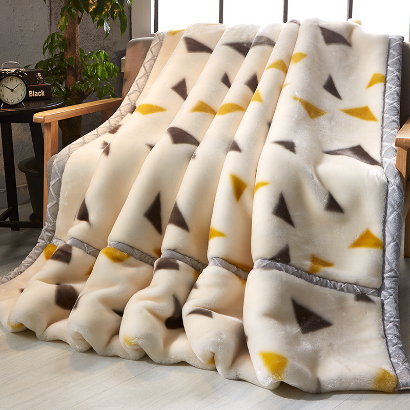 Simple Printed Winter Warm Blanket, Double-Sided Fleece Blanket photo 8