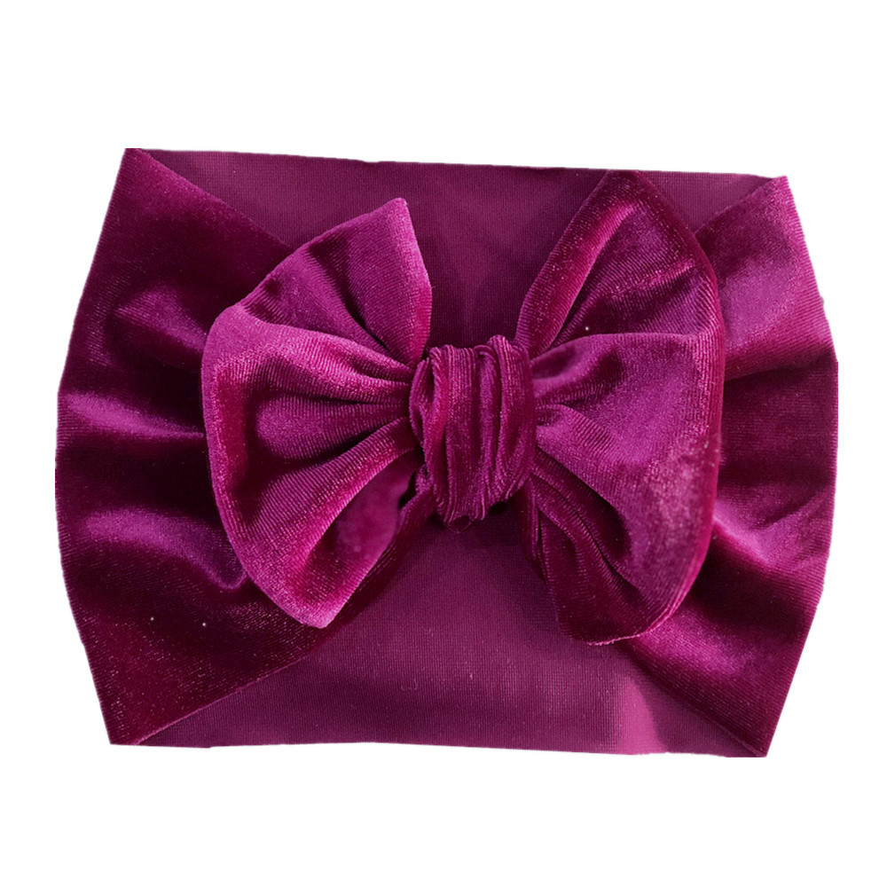 Childrens Multi-color Festive Velvet Headband With Stretchy Hair Accessory photo 8