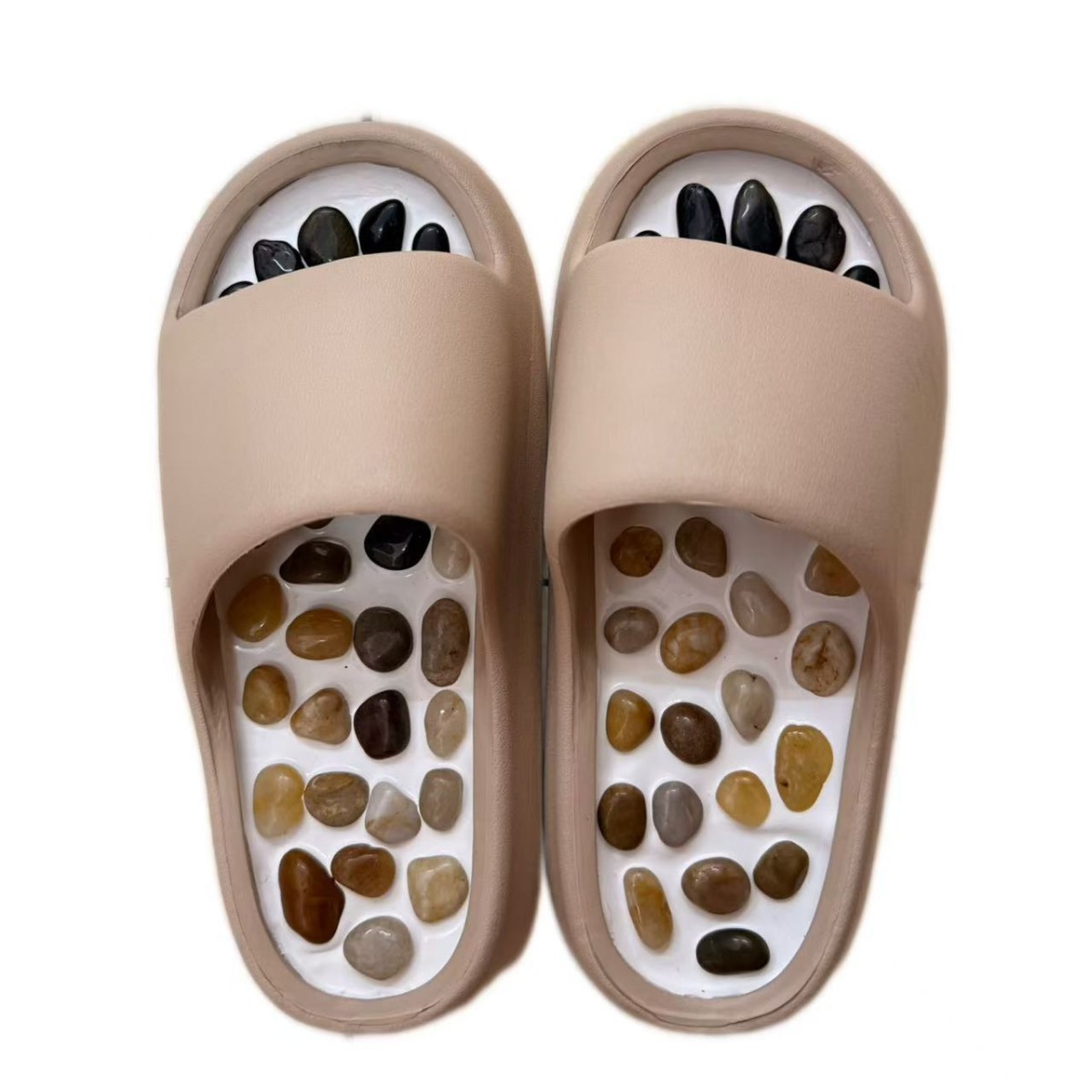 Pebble Massage Slippers With A Height-increasing Design For Home Use photo 2