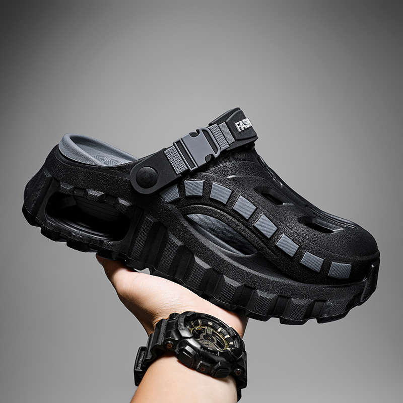 Mens Outdoor Driving And Casual Wear Cushioned Closed-toe Sports Slippers photo 2
