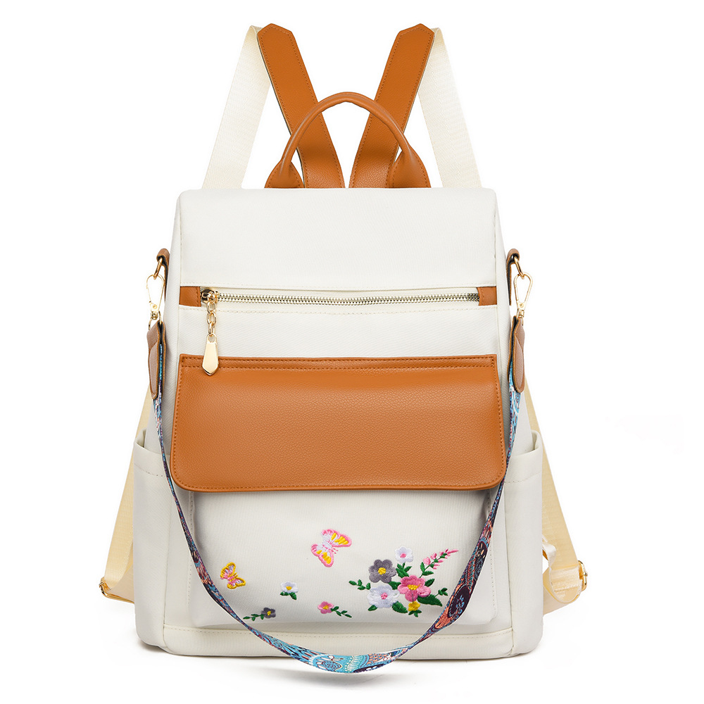 Embroidered Women's Anti-Theft Backpack photo 2