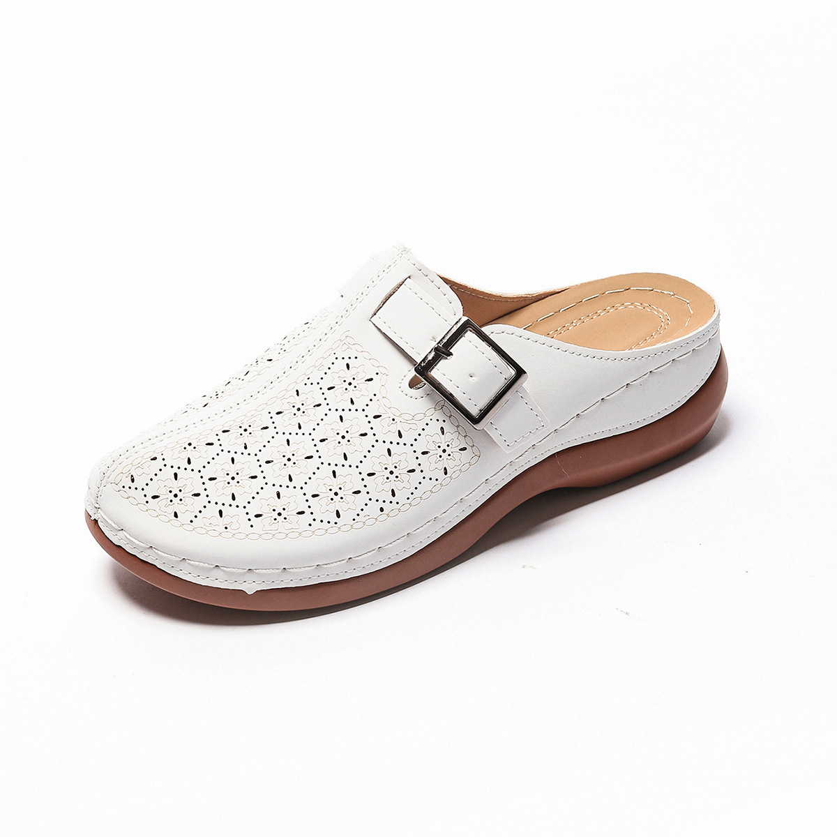 Women's Plus-Size Closed-Toe Flat Casual Slide Sandals For Export photo 3