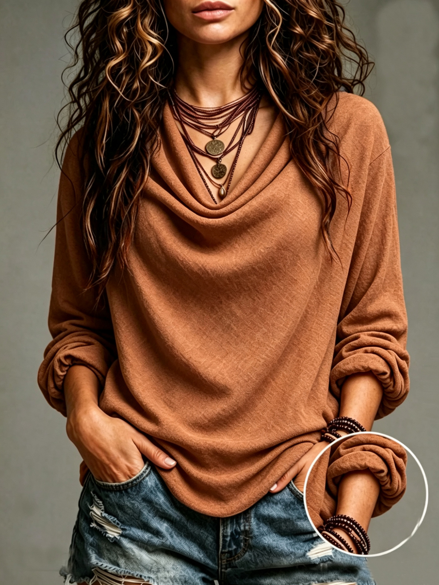 Women's Long-sleeve Turtleneck Top photo 4