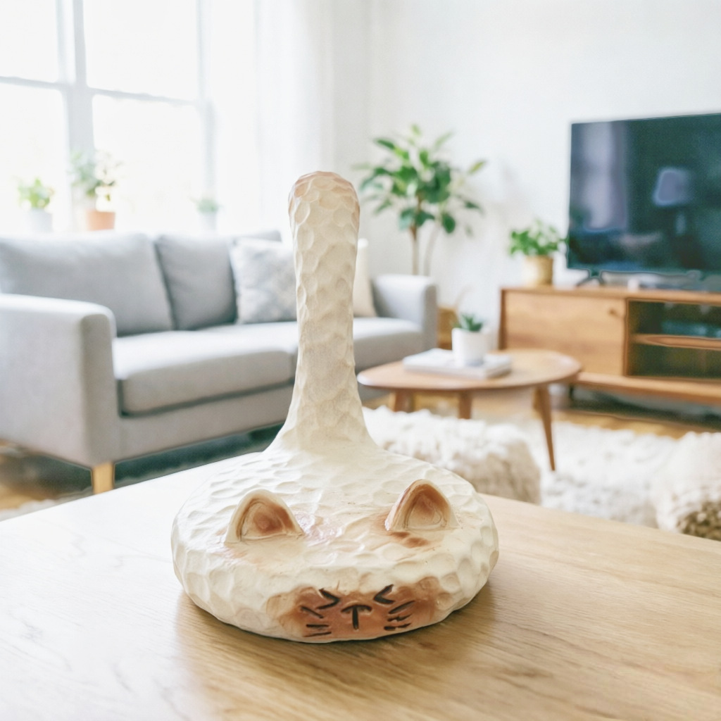 Siam Cat Figurine Phone Holder Cream-Style Decorative Item photo 2