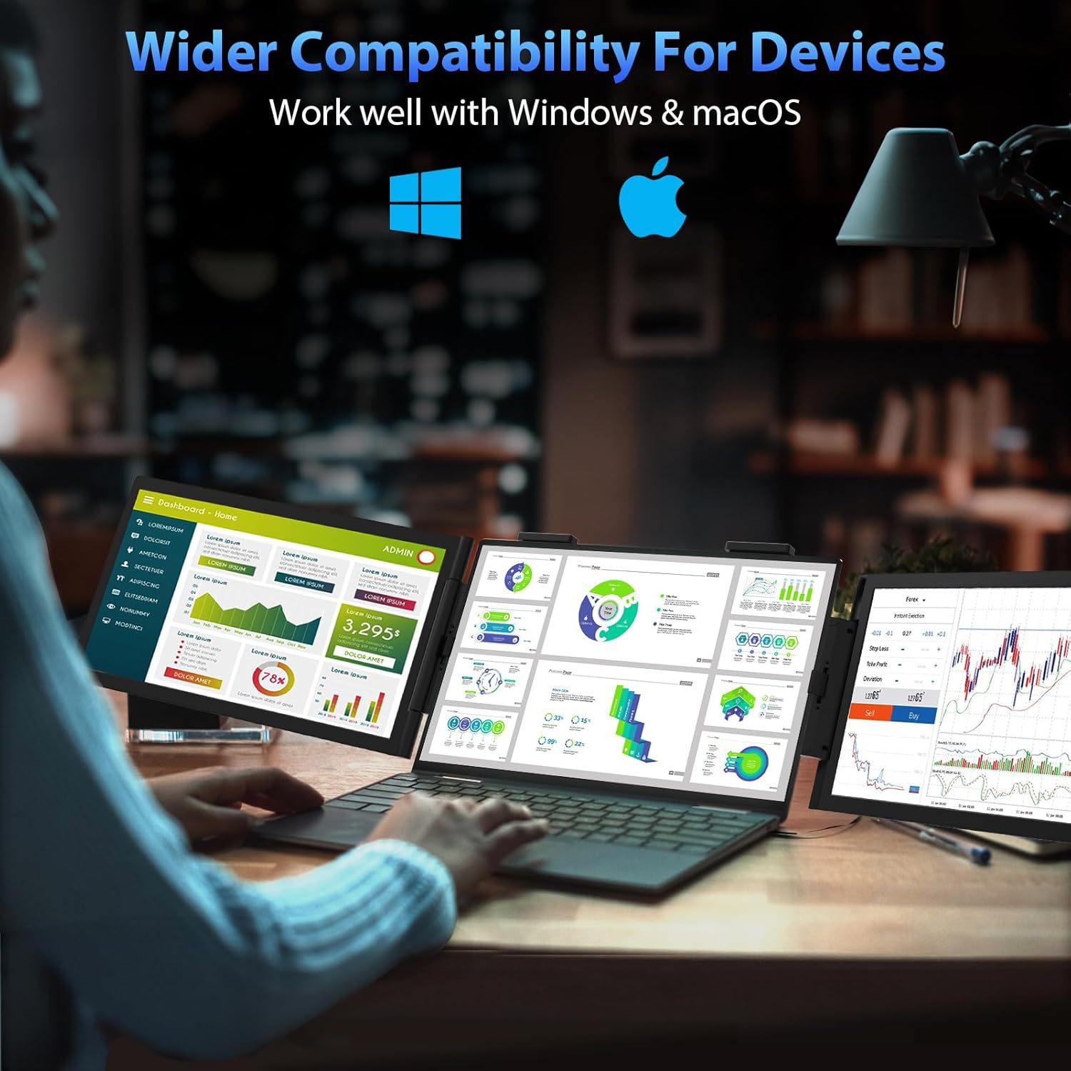 14-inch Dual-Screen Portable Monitor Laptop Expansion Screen photo 1