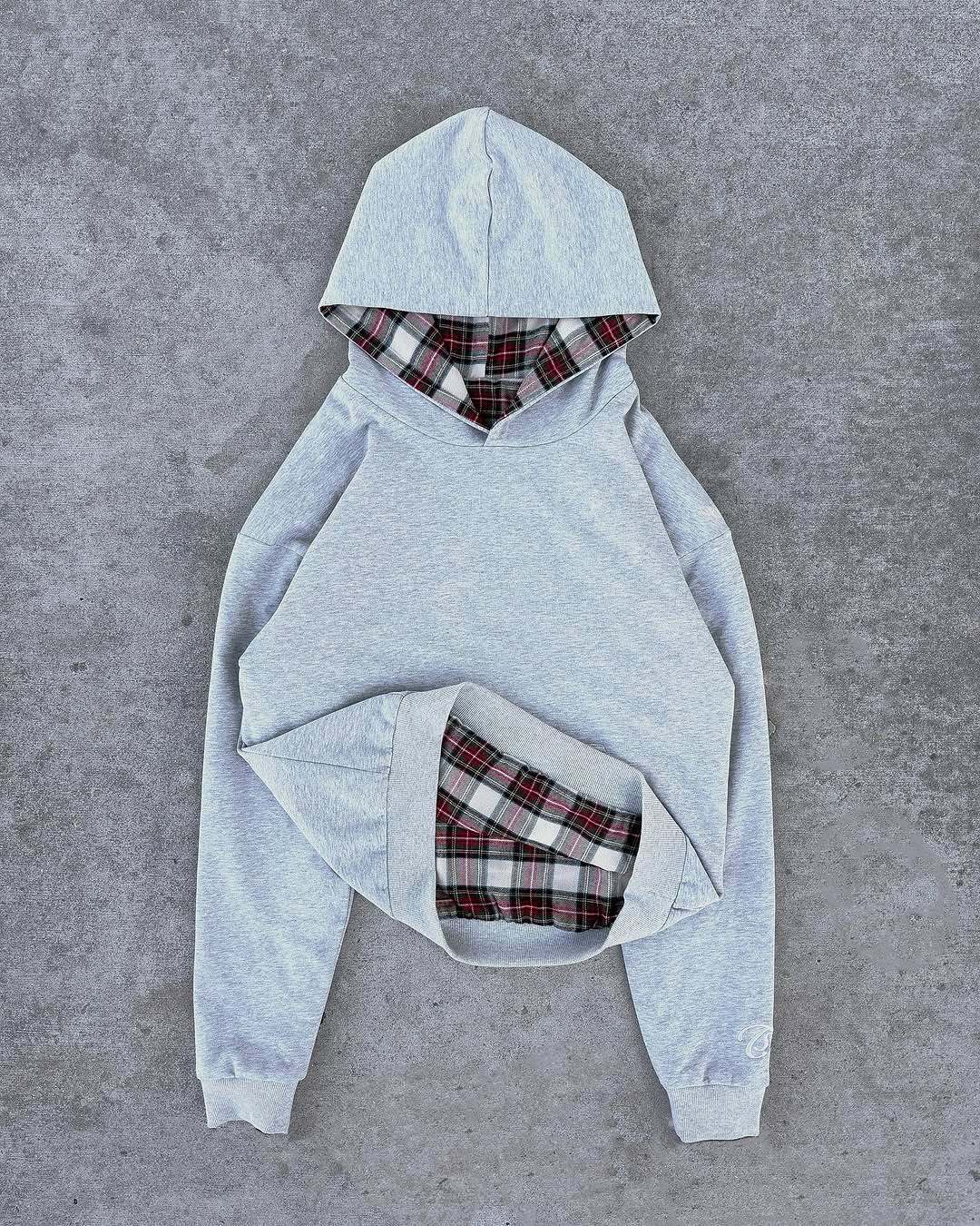 Hip Hop Double-sided Retro Plaid Casual Sweater photo 3