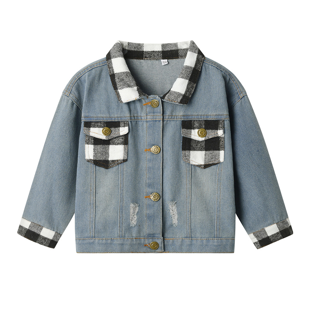 Spring Autumn New Style Casual Ripped Jacket For Boys And Girls photo 6