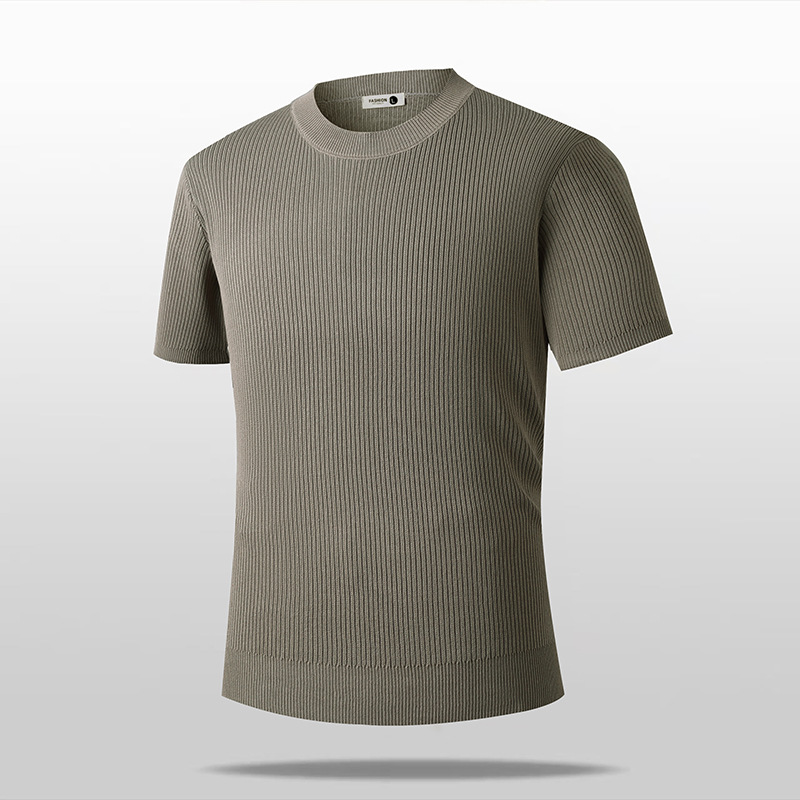 Summer Retro Solid-color Short-sleeve Top photo 4