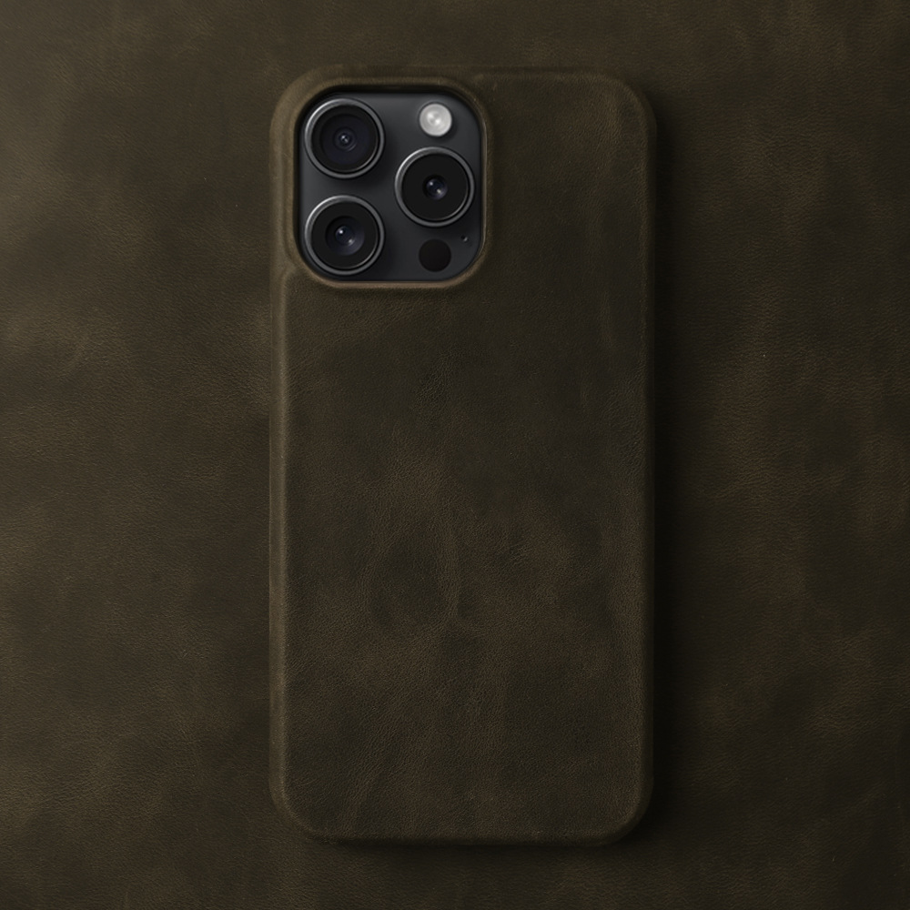 Applicable Crazy Horse Pattern Leather Phone Case photo 3