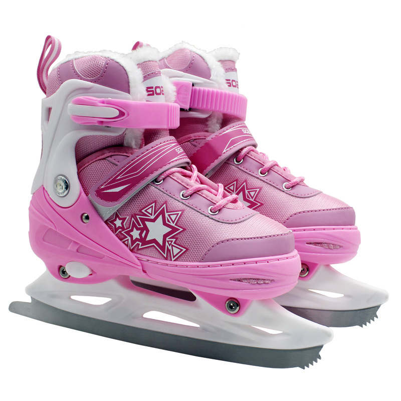 Children's Plush Insulated Adjustable Ice Skate Shoes photo 6