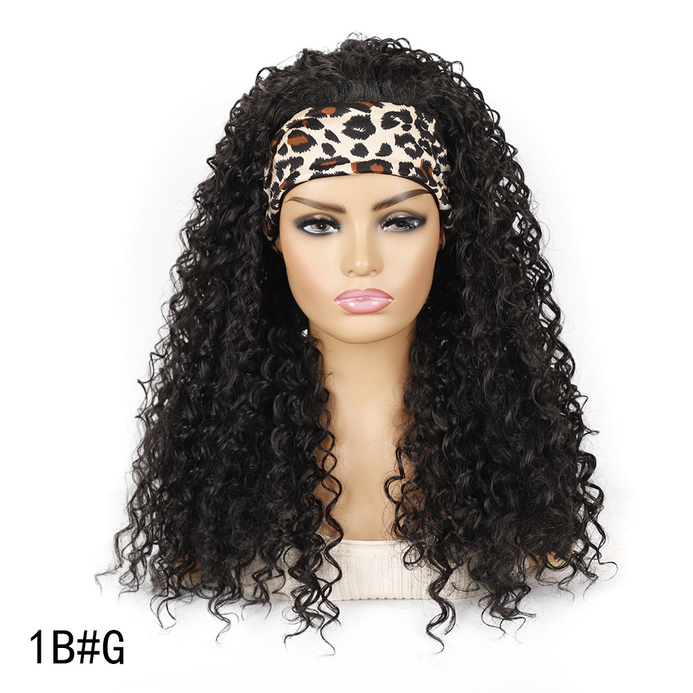 Cross-border Wigs African Womens Black Long Curly Hair photo 2